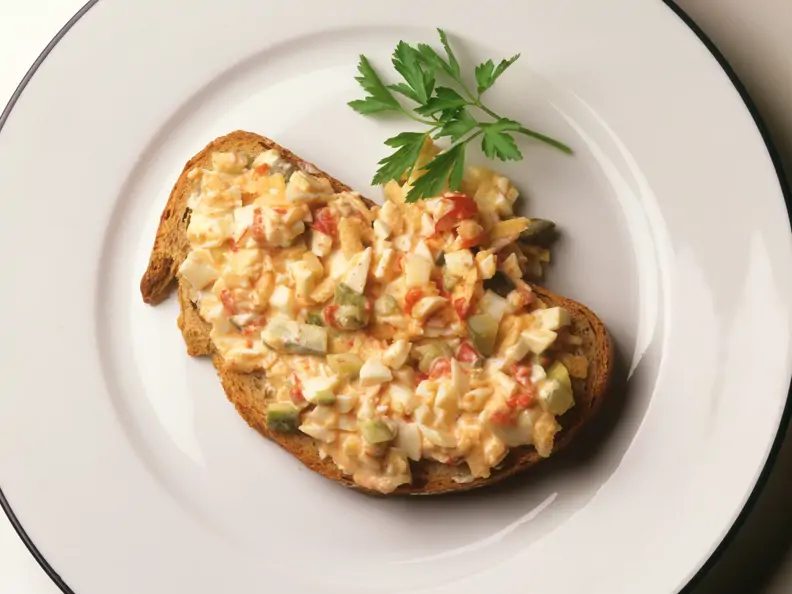 Eierhäckele auf Roggenbrot