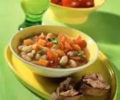 Weiße Bohnensuppe mit Leberwurst-Crostini