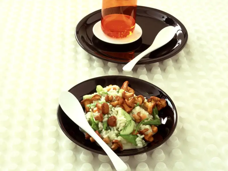 Pilz-Gurken-Risotto