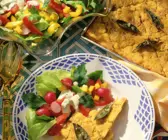Polentaschnitten mit Salat