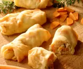 Pikante Strudelpäckchen mit Sauerkrautfüllung