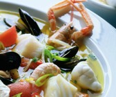 Fischsuppe mit Knoblauchmayonnaise (Aioli)