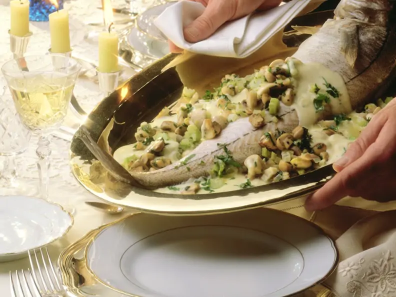 Schellfisch mit Sellerie-Champignongemüse