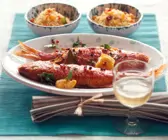 Rotbarben mit Rosinen-Couscous