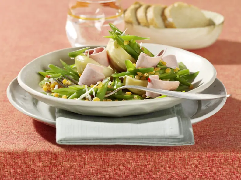 Grüne Bohnen-Linsen-Salat