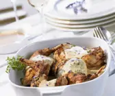Schmor-Kaninchen mit Senfsoße