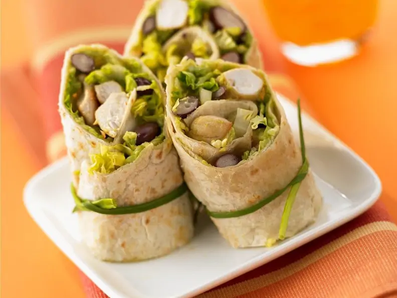 Wraps mit Hähnchen-Bohnenfüllung