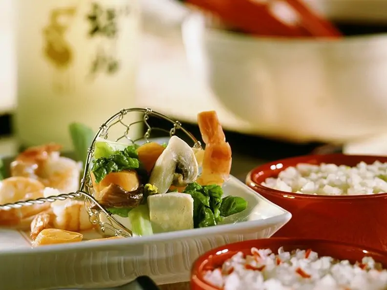 Asiatisches Fischfondue