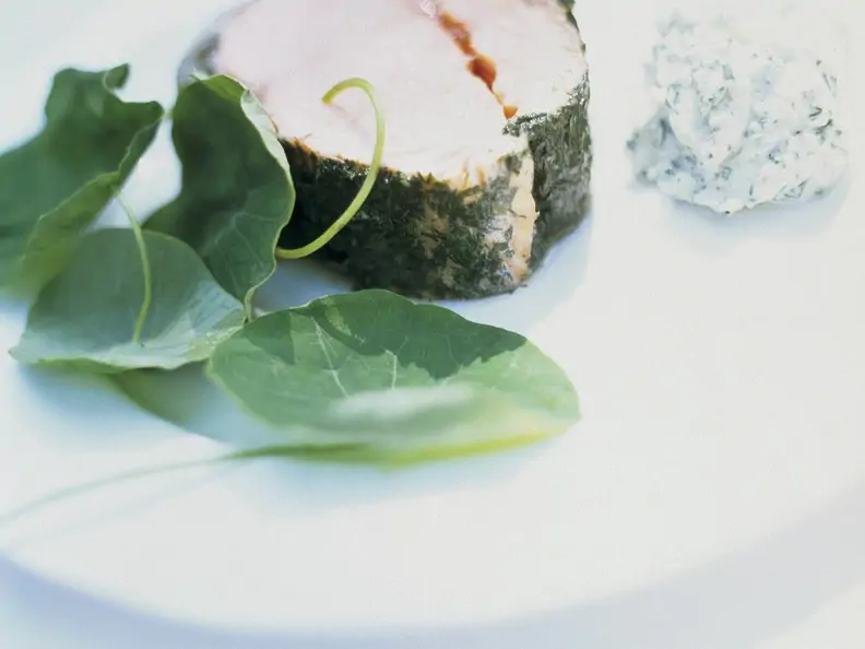 Pochierter Lachs