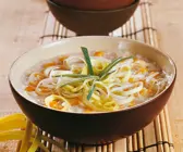 Mais-Lauchsuppe mit Krebsfleisch
