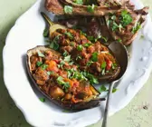 Lammchops mit Aubergine