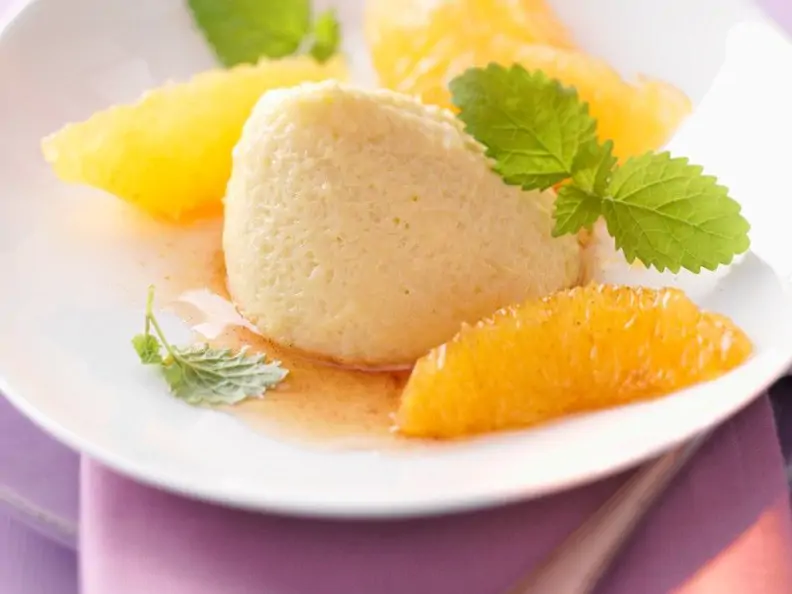 Zitronendessert mit fruchtigem Karamell