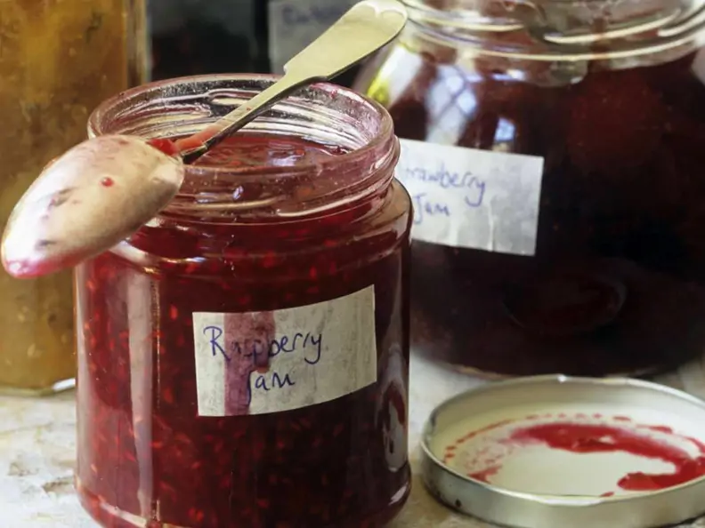 Marmelade aus Himbeern