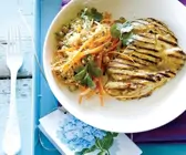Hühnchen vom Grill mit orientalischem Salat