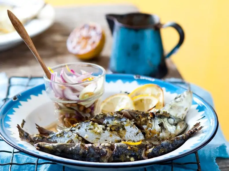 Sardinen vom Grill mit Linsen-Fenchel-Salat