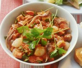 Fleischsalat mit Tomaten-Dressing