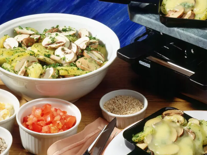 Buntes Kartoffel-Pilz-Raclette