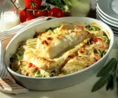 Überbackenes Lengfischfilet