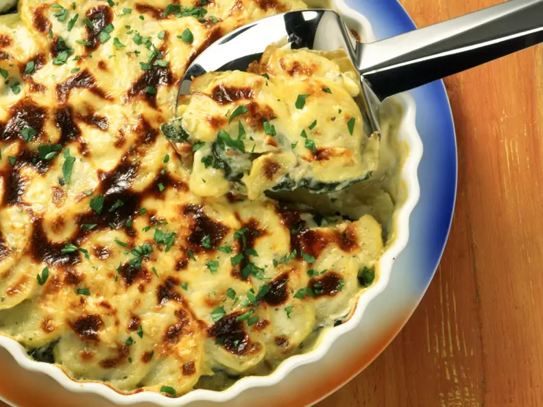Kartoffel-Mangold-Gratin