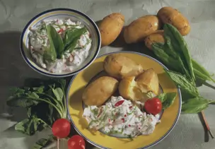 Pellkartoffeln mit Radieschen-Quark