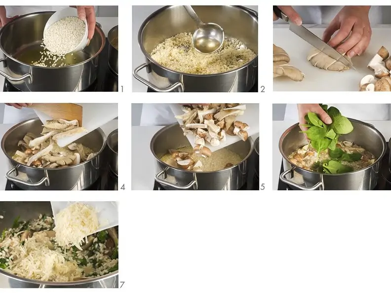 Pilz-Spinat-Risotto