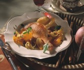 Martinsgans mit Orangen und Zwiebeln