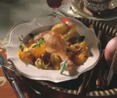 Martinsgans mit Orangen und Zwiebeln