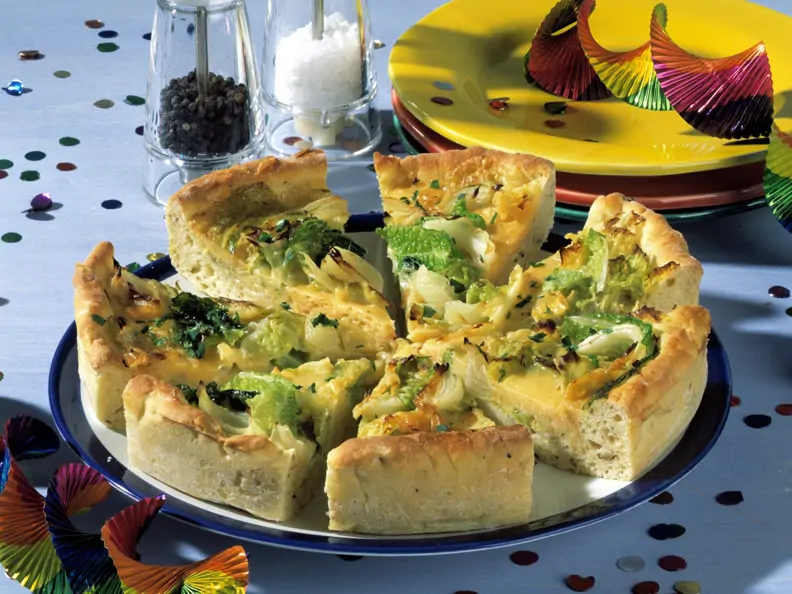 Wirsing-Käse-Quiche