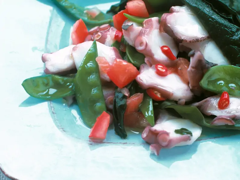 Bunter Tintenfischsalat