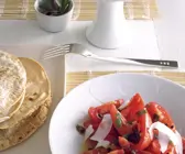 Tomaten-Passionsfruchtsalat mit Garnelen