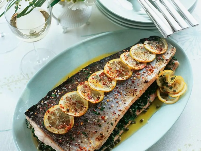 Gefüllter Lachs
