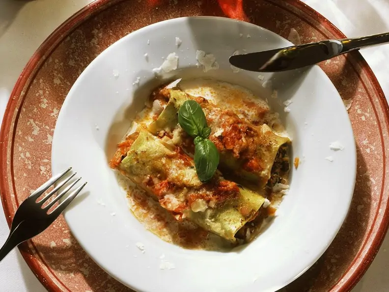 Gebackene Cannelloni mit Hackfleischfüllung