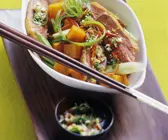 Curry-Kürbis mit Entenbrust