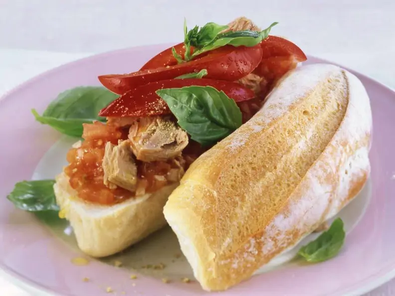 Tomaten-Thunfisch-Baguette