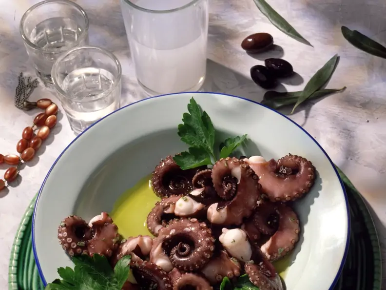 Geschmorter Oktopus