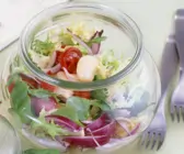 Portulaksalat mit weißen Bohnen