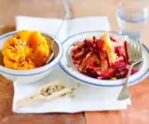 Rote Bete-Gemüse mit Püree