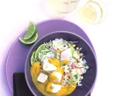 Fischcurry mit Limetten und Basmatireis