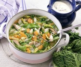 Hühner-Reis-Suppe mit Gemüse
