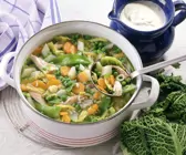 Hühner-Reis-Suppe mit Gemüse