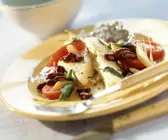 Gegrillter Schafskäse in der Folie