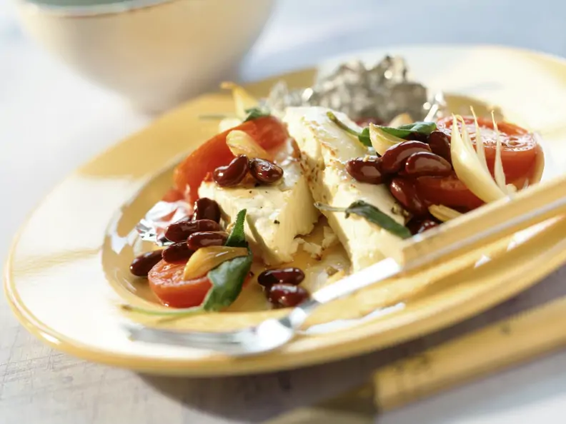 Gegrillter Schafskäse in der Folie