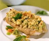 Gratiniertes Rotbarschfilet