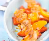 Fruchtige Shrimps-Gemüsespieße