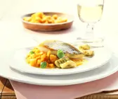 Zanderfilet mit Kürbis und Pesto-Gnocchi