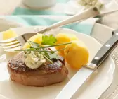 Rindersteak mit Quark