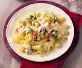 Rigatoni mit Gemüse-Cremesauce