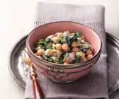 Kichererbsen-Spinat-Salat mit Tahin-Dressing