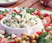 Kichererbsensalat mit Schafskäse