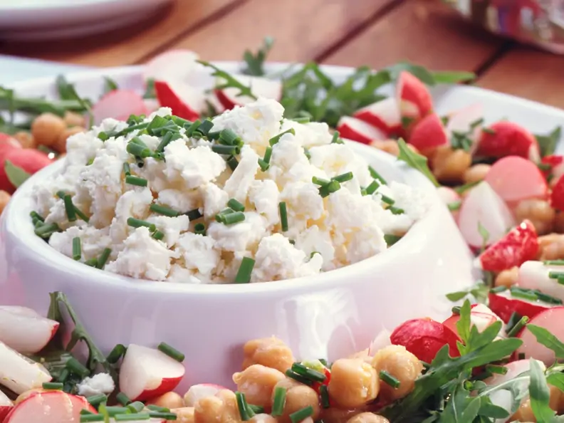Kichererbsensalat mit Schafskäse